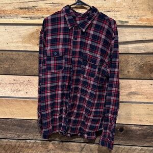 Classic Red and Black Plaid Men's Shirt